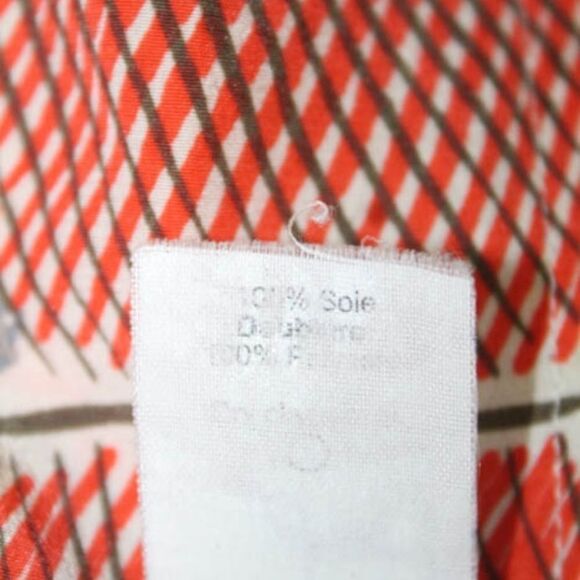 Broadway & Broome Gray Orange Silk Skort Sz. 6 - Picture 5 of 5